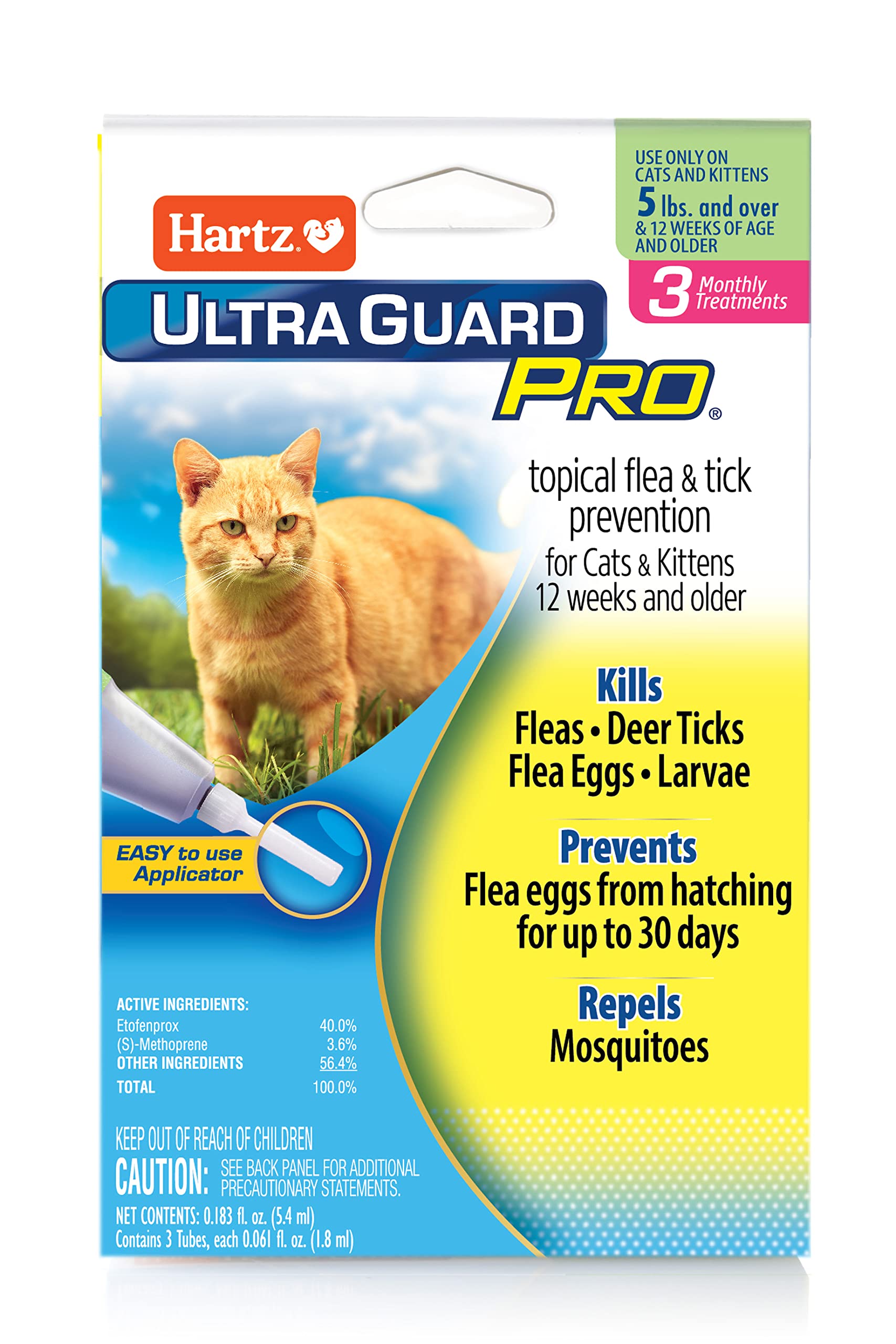 Hartz UltraGuard Pro: applicateur Pro-cision Flo traverse le pelage pour une application cutanée précise.