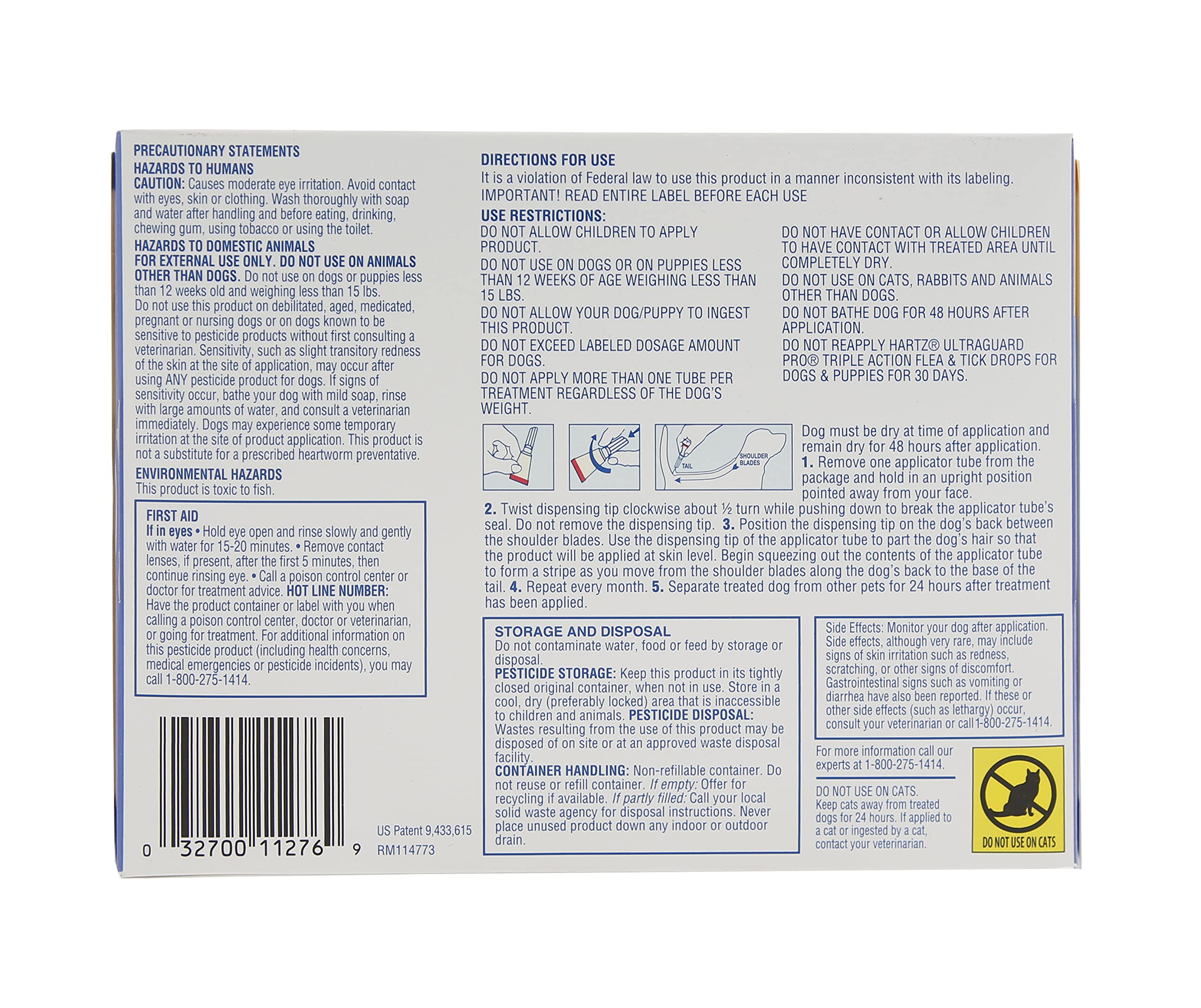 Hartz UltraGuard Pro – Bouteille topique prête à l’emploi pour une protection mensuelle.