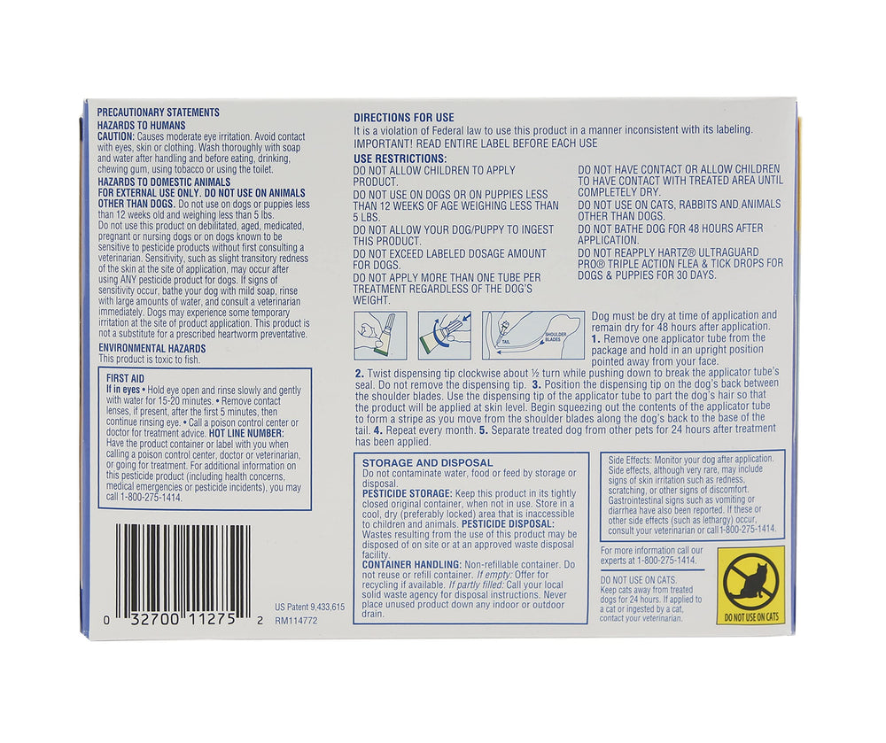 Illustration des six tubes mensuels Hartz UltraGuard Pro