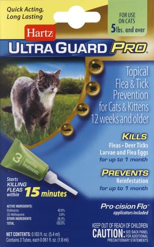 Hartz UltraGuard Pro: tubes-dose uniques facilitant une protection mensuelle pratique.
