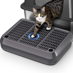 HASKARE rampe-litière 16x11: grande surface d'atterrissage pour chats lors de la sortie.