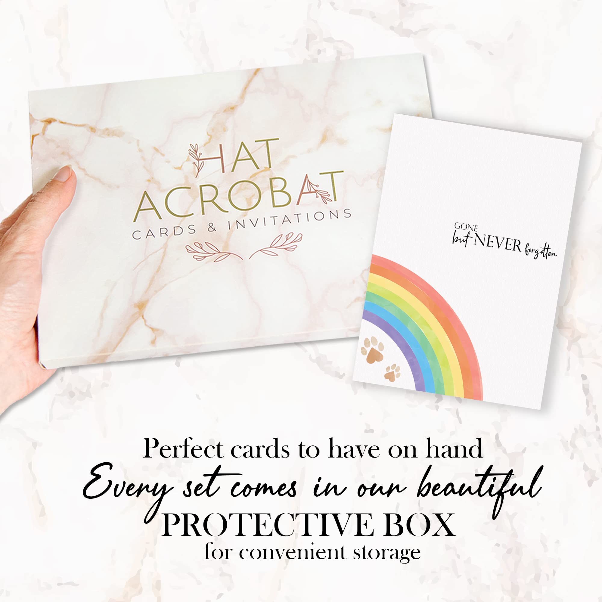 Hat Acrobat Cartes deuil design sobre: condoléances respectueuses et discrètes.