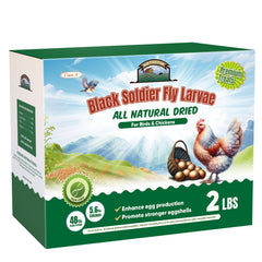 HATORTOP larves mouche soldat noire pour poulets, emballage 2 lb avec calcium naturel élevé.