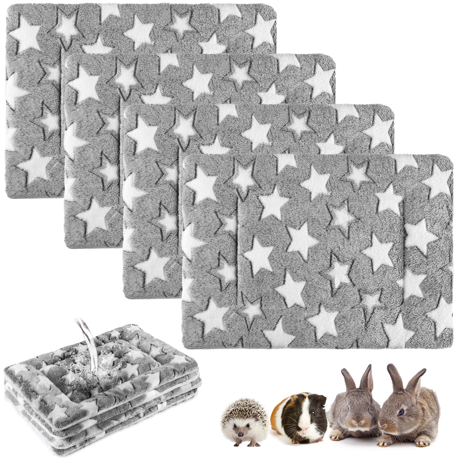 Tapis Haull pour petit animal imperméable gris étoilé protège sols et cages.