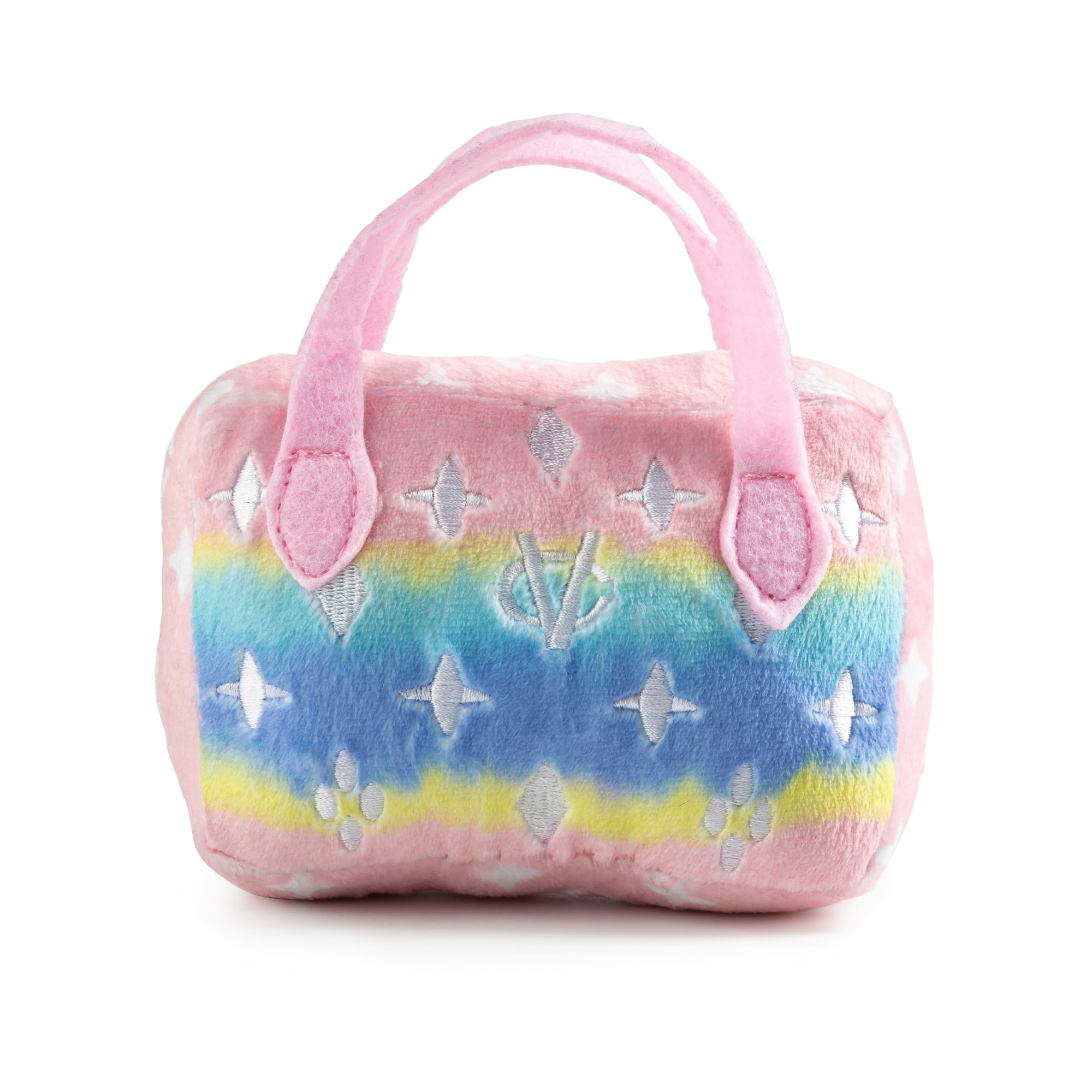 Détails du monogramme brodé sur le sac Haute Diggity Dog – allure chic et durable.