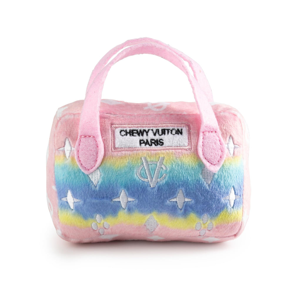 Sac Haute Diggity Dog Chewy Vuiton ombré rose – accessoire élégant pour chien au parc.