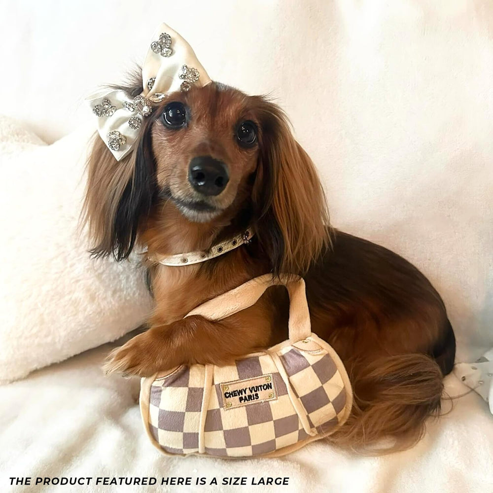 Haute Diggity Dog Checker Chewy Vuiton – taille Large idéale pour toutes les races.