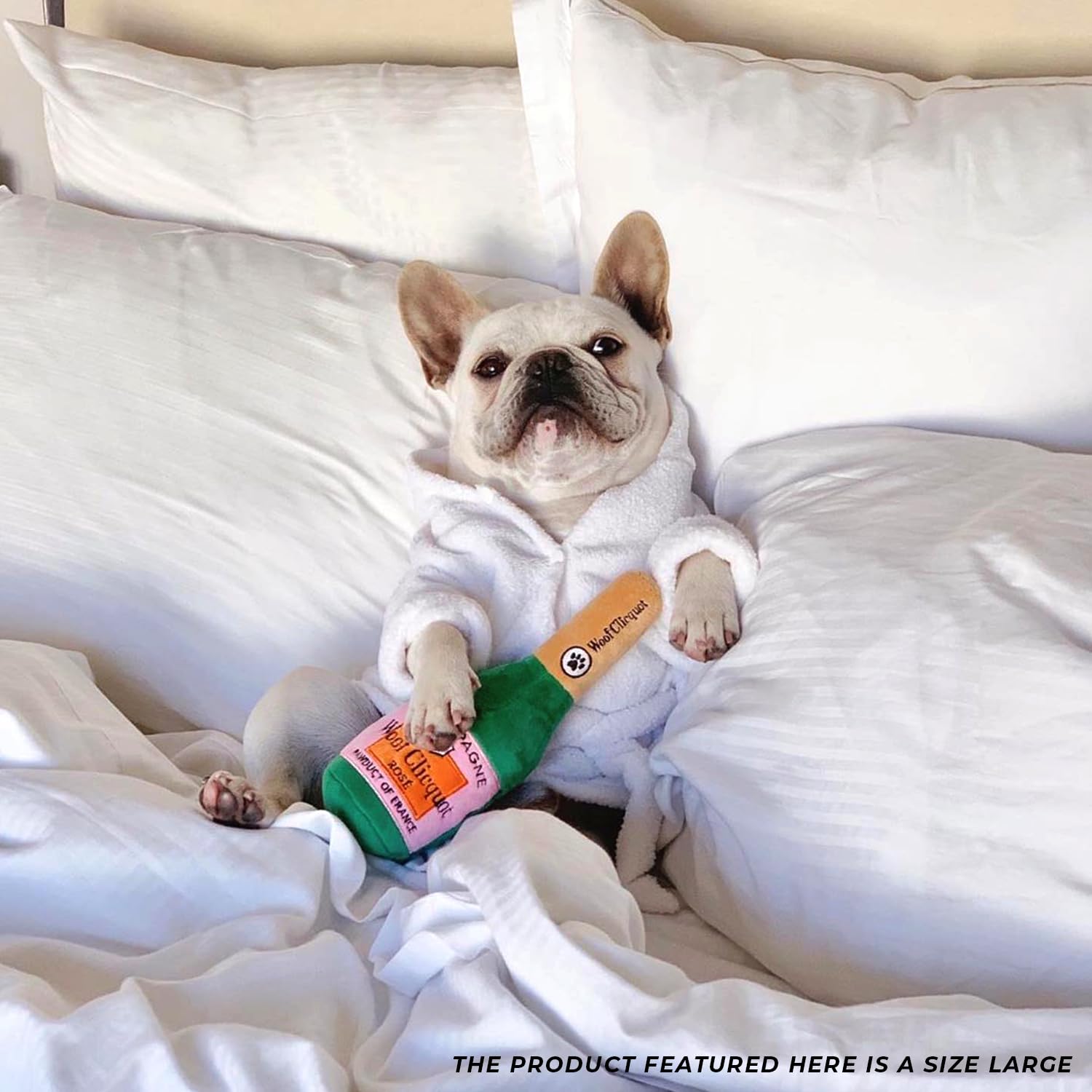 Woof Clicquot Rose, lavable en machine pour un entretien facile.