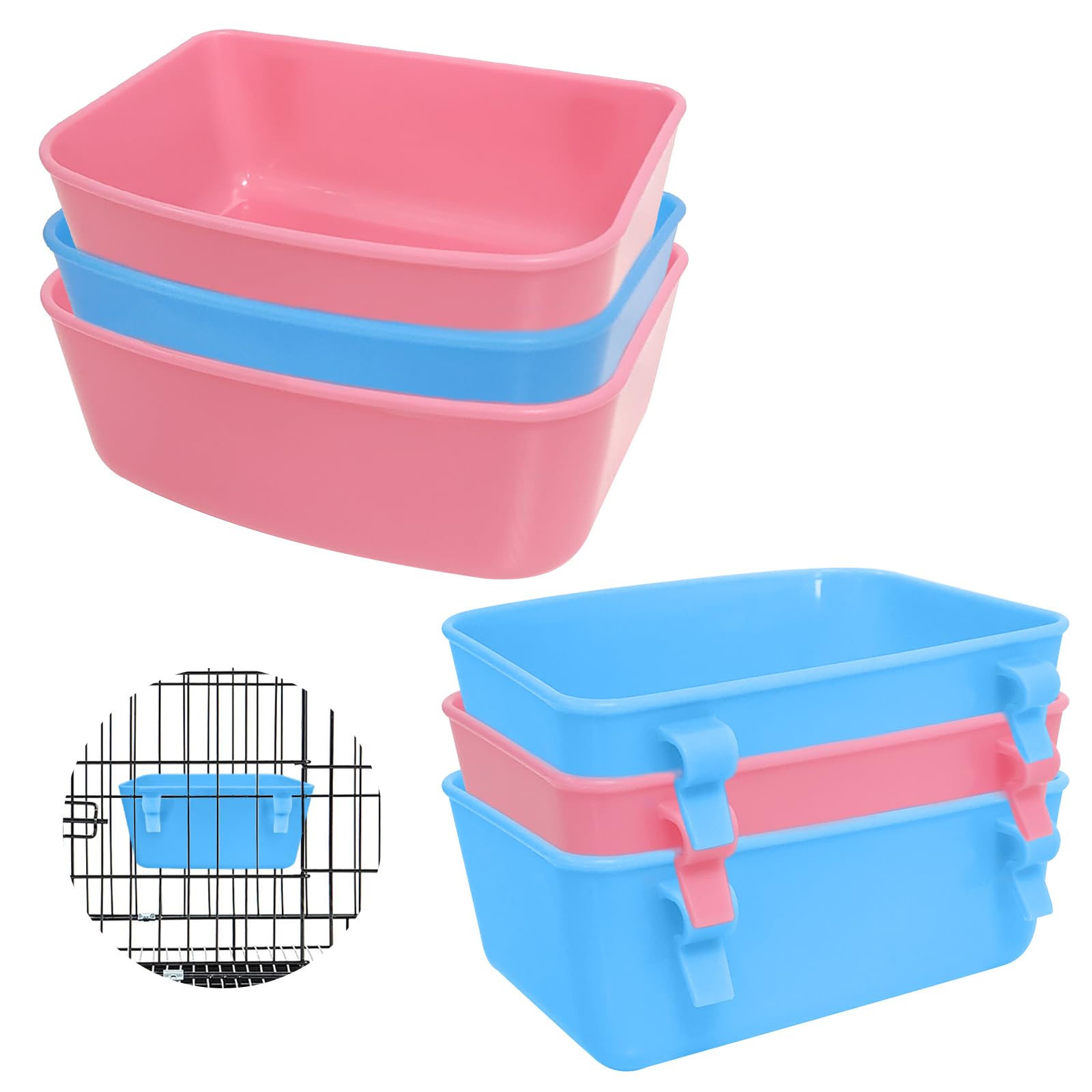 Hautllaif distributeur suspendu bleu – alimentation facile et fixation sécurisée pour cage