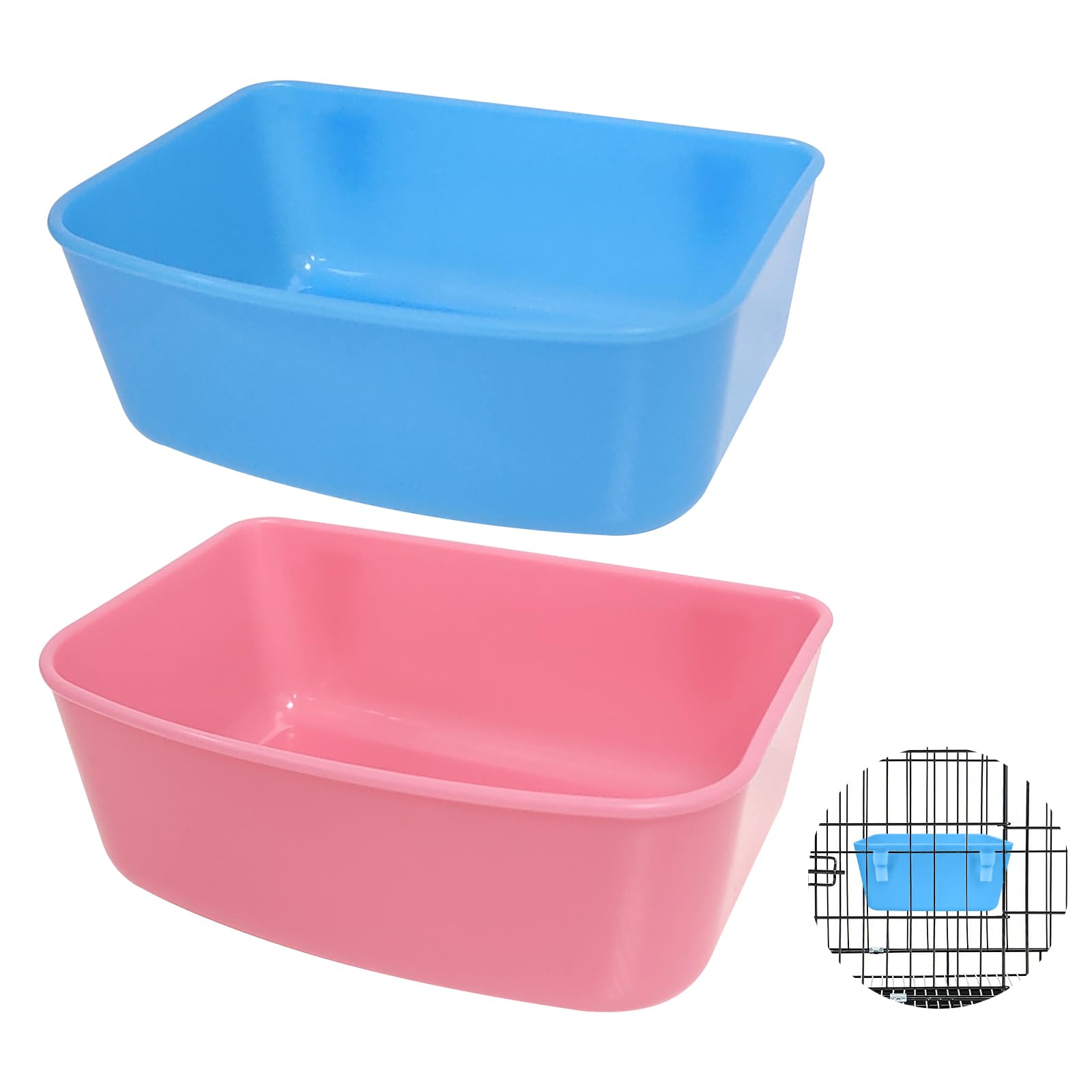 Hautllaif ensemble distributeurs – solution polyvalente nourriture et eau bleu et rose