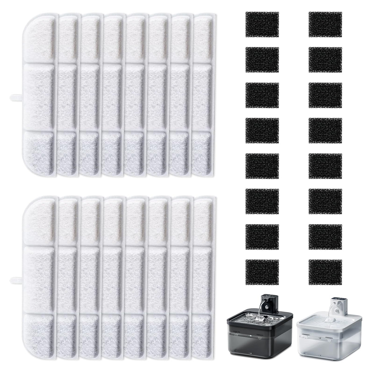 Filtres HAVANSIDY Downy Paws DPWFP6, ensemble de 16 pièces pour eau plus propre.
