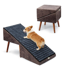 Haven Pet rampe 2-en-1 pour chien près du canapé et lit, facilite les montées.