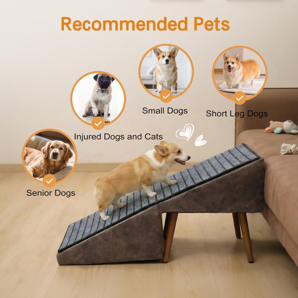 Haven Pet rampe 2-en-1 avec tapis antidérapant strié pour meilleure traction.