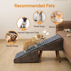 Haven Pet rampe 2-en-1 avec tapis antidérapant strié pour meilleure traction.