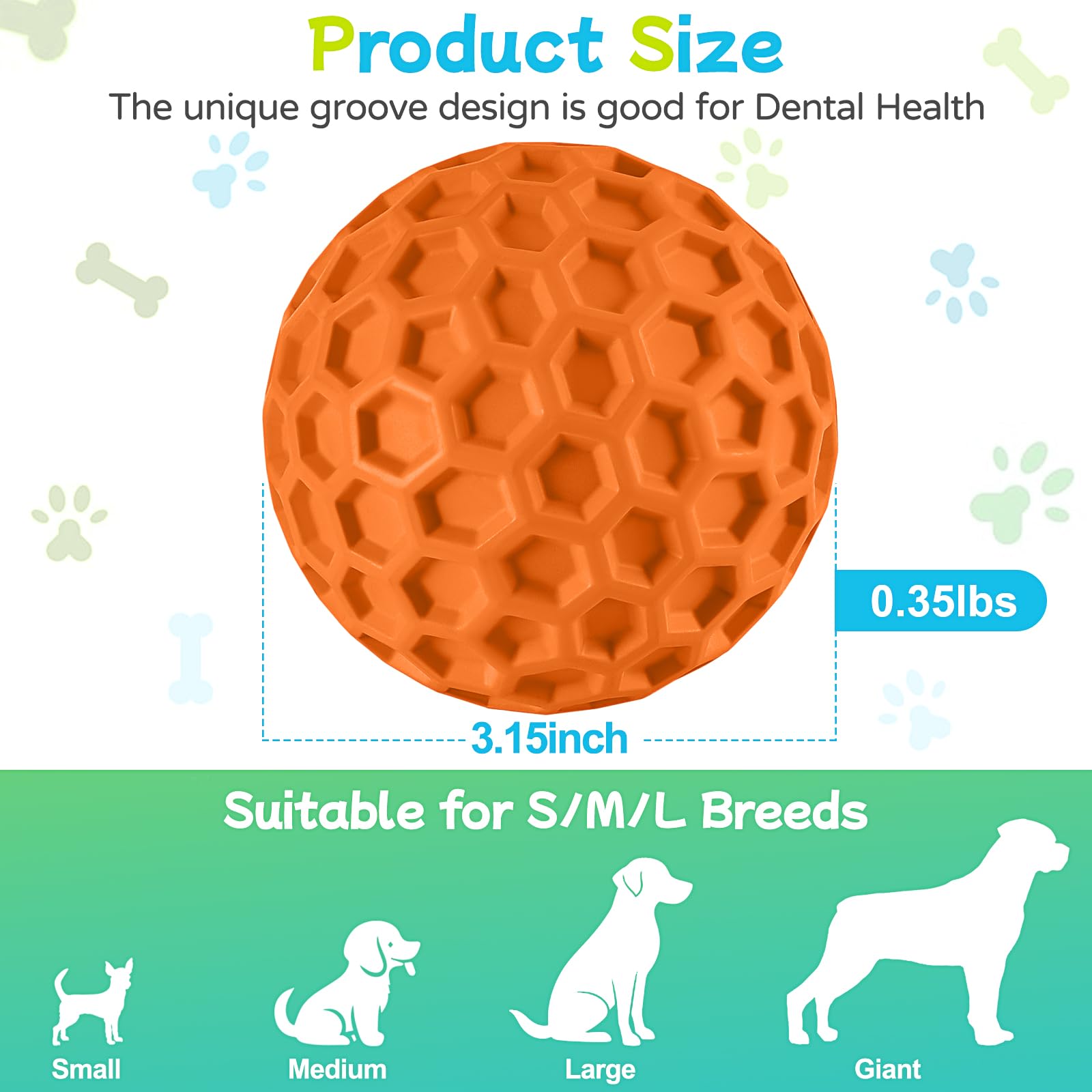 Balle interactive havit pour chiens moyens et grands, stimulation et jeu.