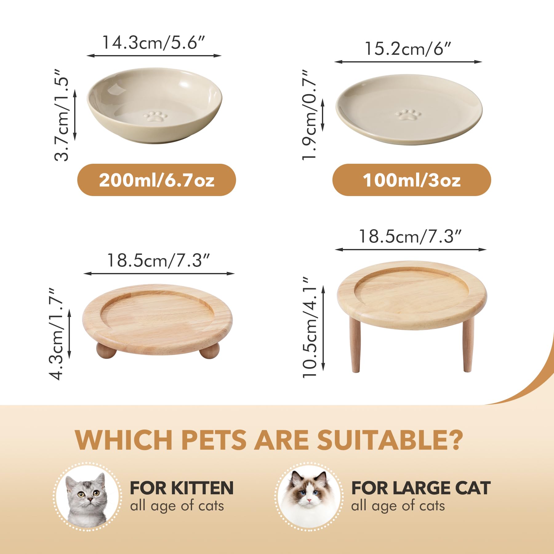 Havniva assiette chat céramique peu profonde, parfaite pour varier les textures.
