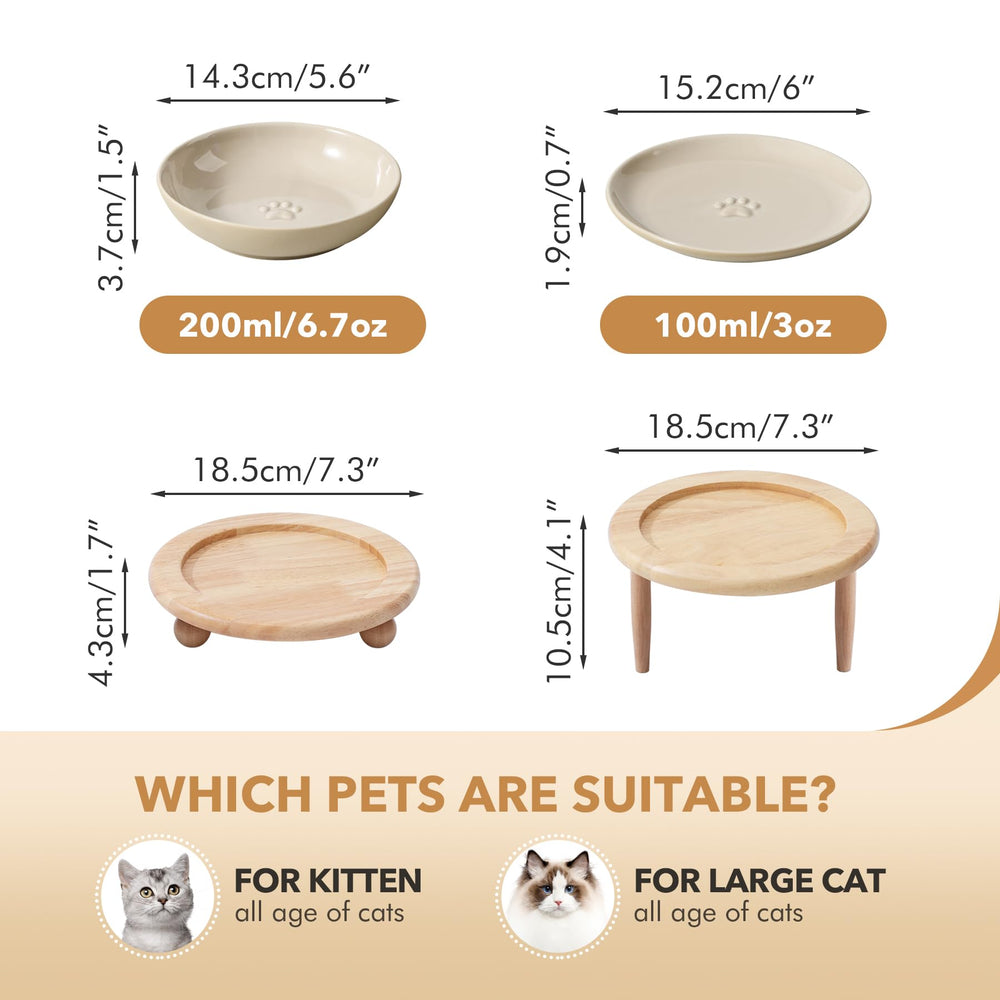 Havniva assiette chat céramique peu profonde, parfaite pour varier les textures.