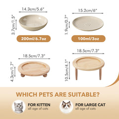 Havniva assiette chat céramique peu profonde, parfaite pour varier les textures.