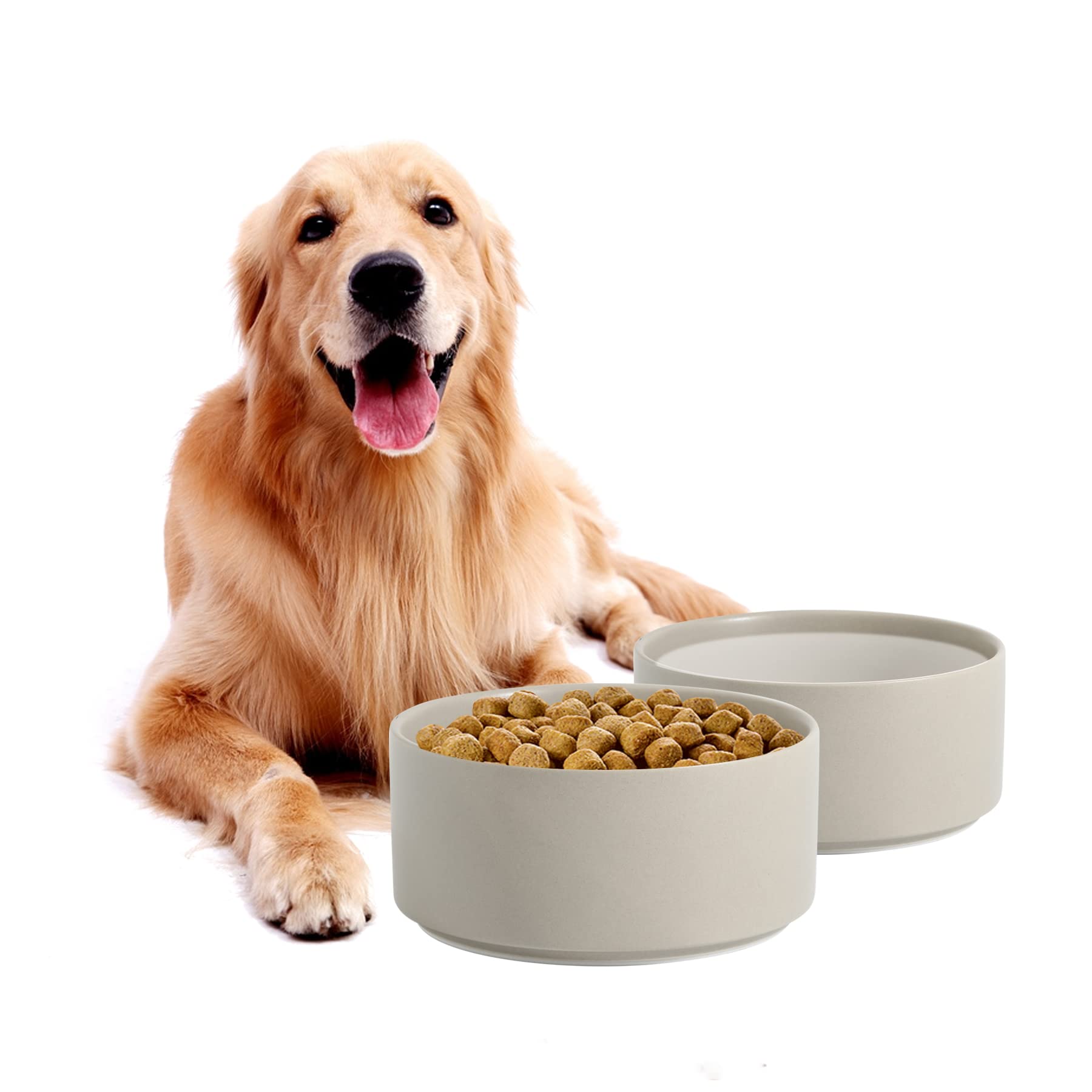 Bol chien Havniva usage quotidien gris, durable et stable.