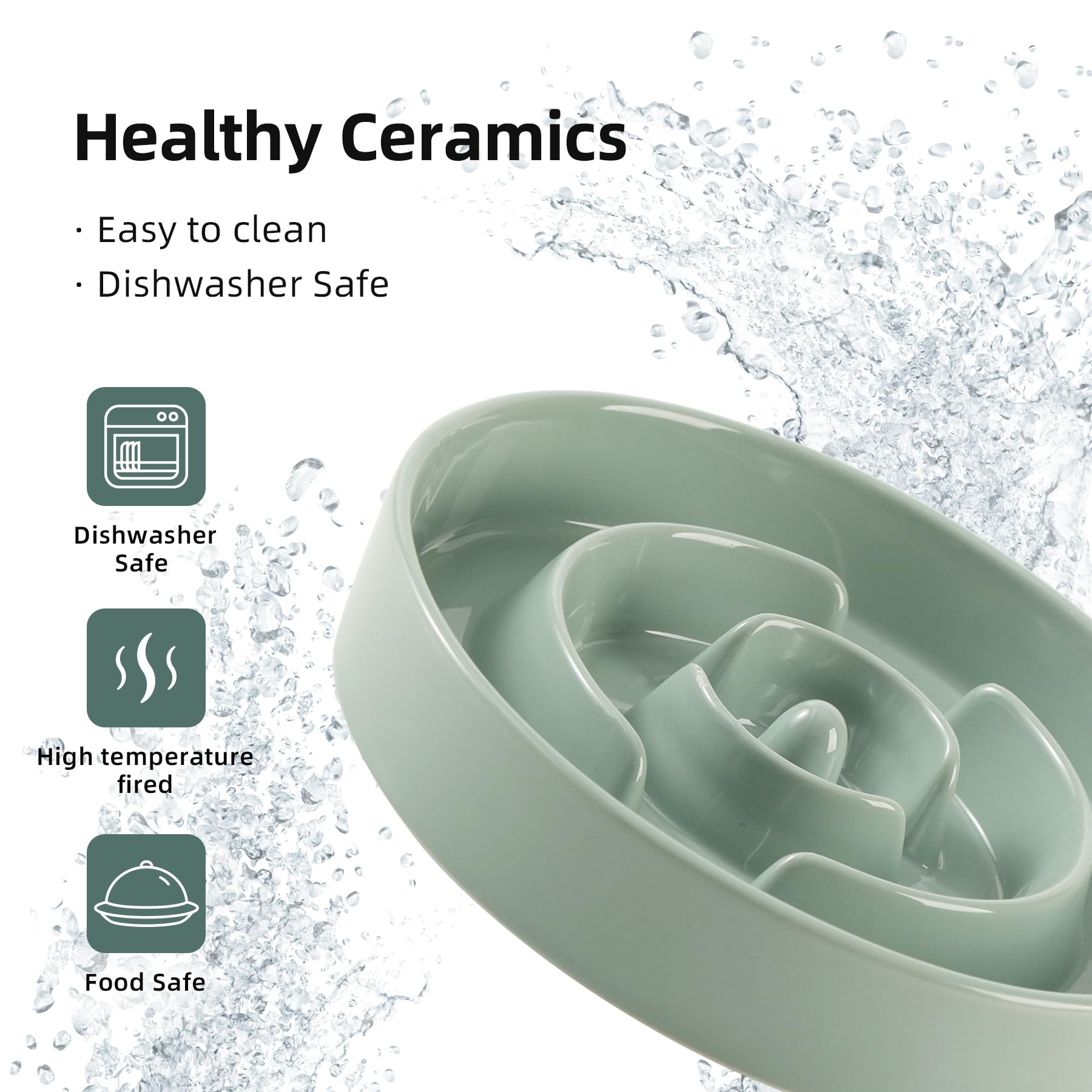 Bol Havniva vert clair, esthétique simple et durable pour chien.