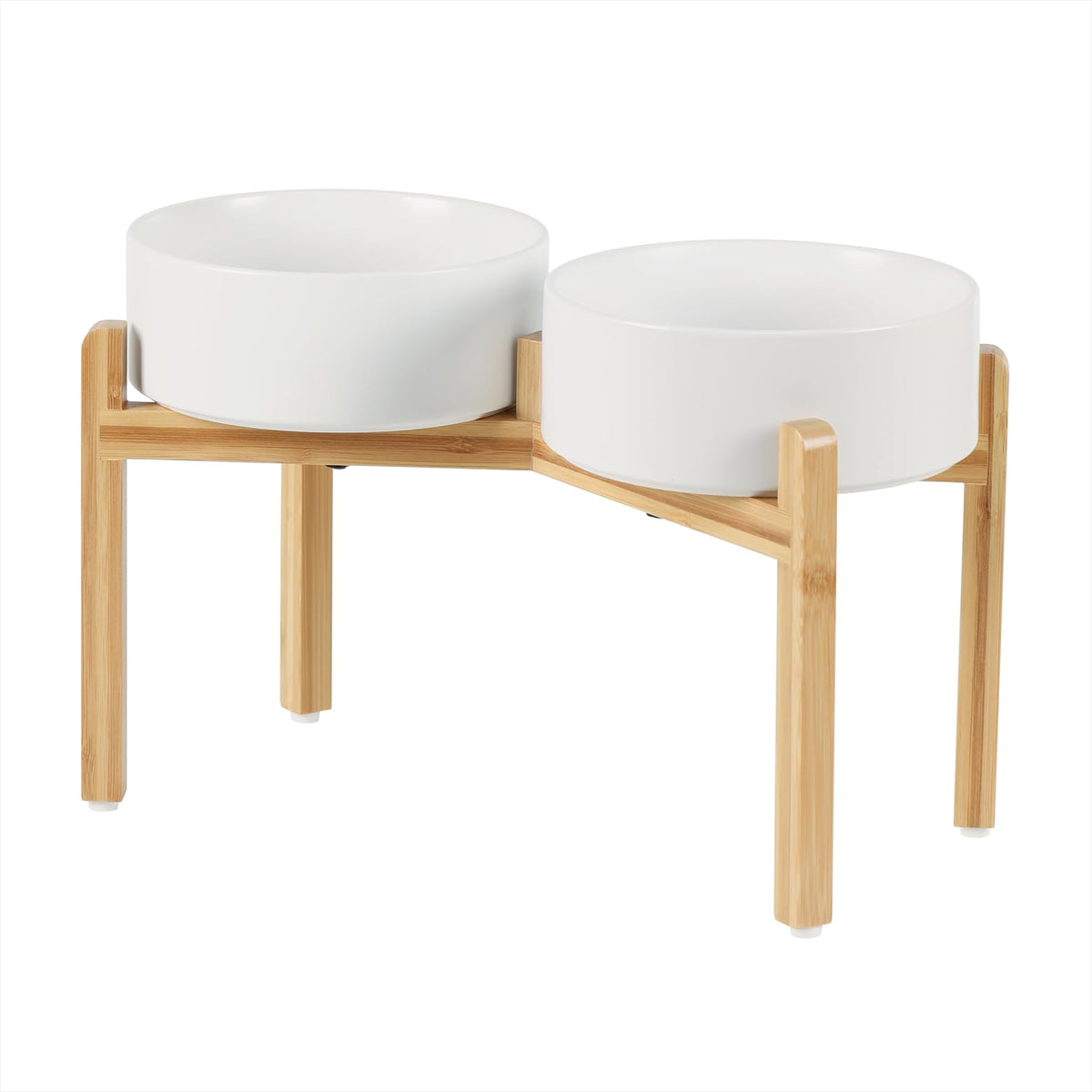 Havniva ensemble de bols élevés en porcelaine sur support, posture de repas plus confortable.