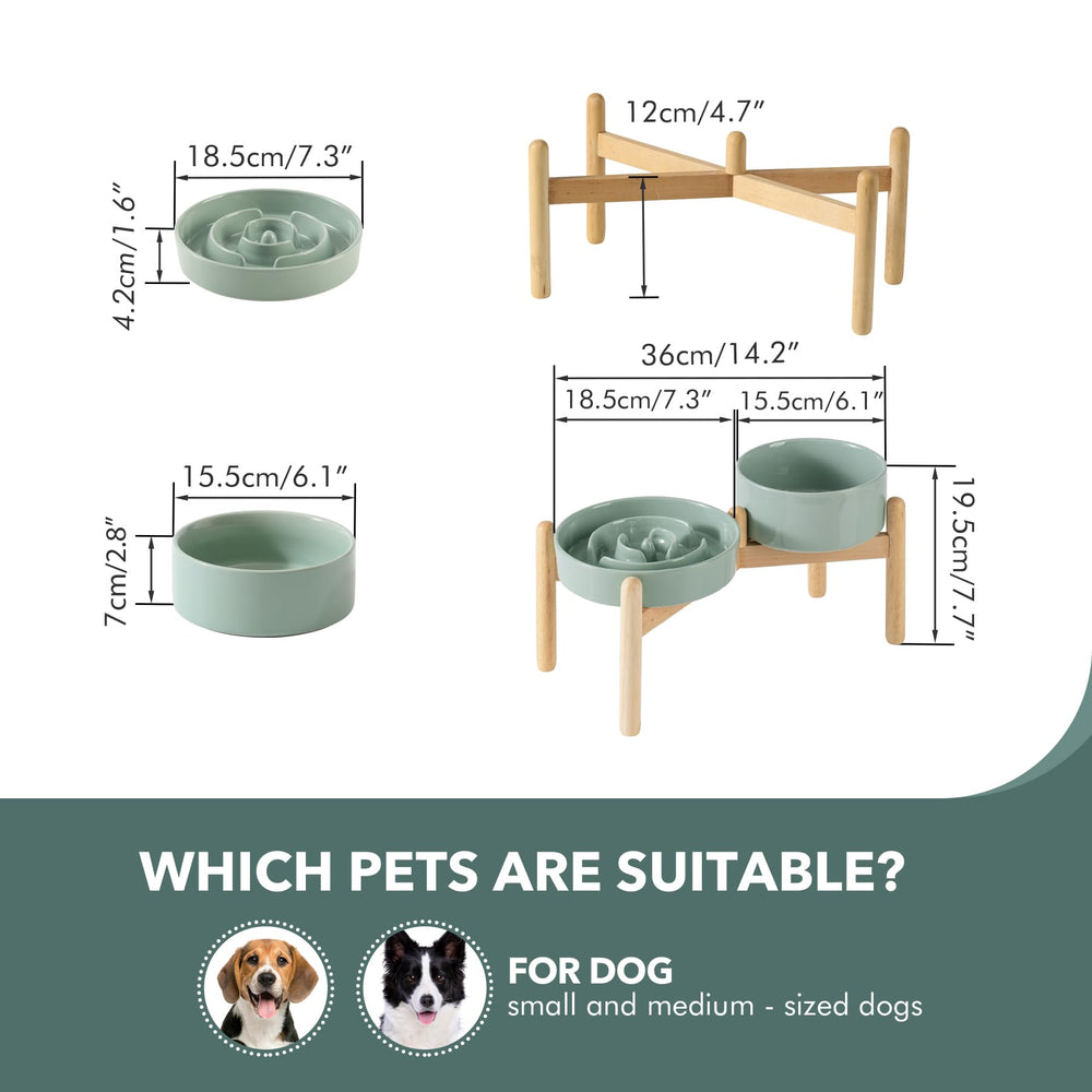 Havniva: gamelle ceramique haute pour chien, design antidérapant.