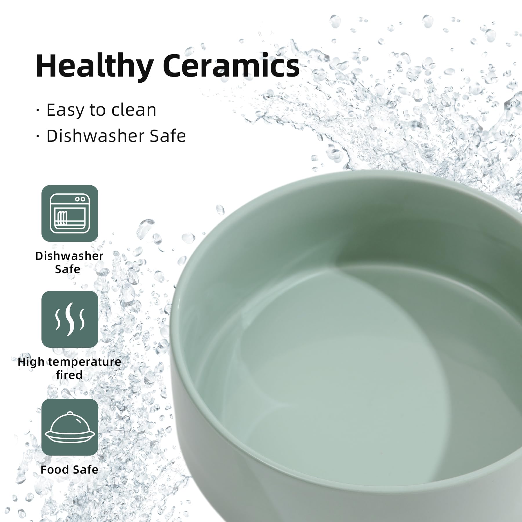 Havniva gamelle eau chien vert clair, hygiénique et durable.