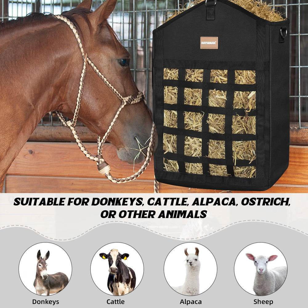 HAYSRMAN usage polyvalent pour chevaux et chèvres avec sangle réglable.