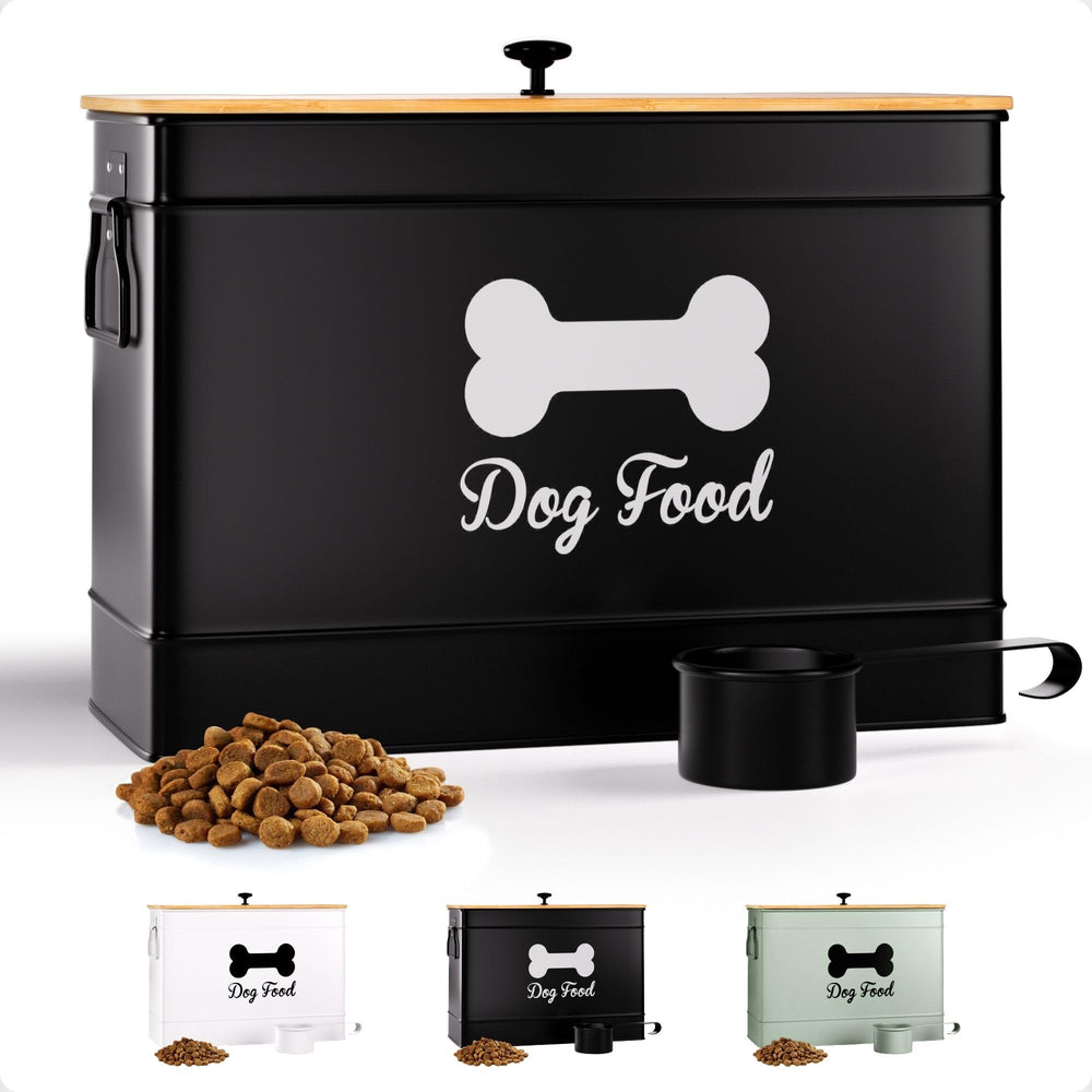 HB Design Co Conteneur croquettes chien 15 lb, ouverture pratique