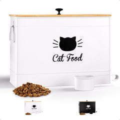 HB Design Co Conteneur nourriture chat avec louche métallique pratique et durable