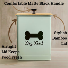 HB Design Co Conteneur nourriture chien avec poignée métallique robuste