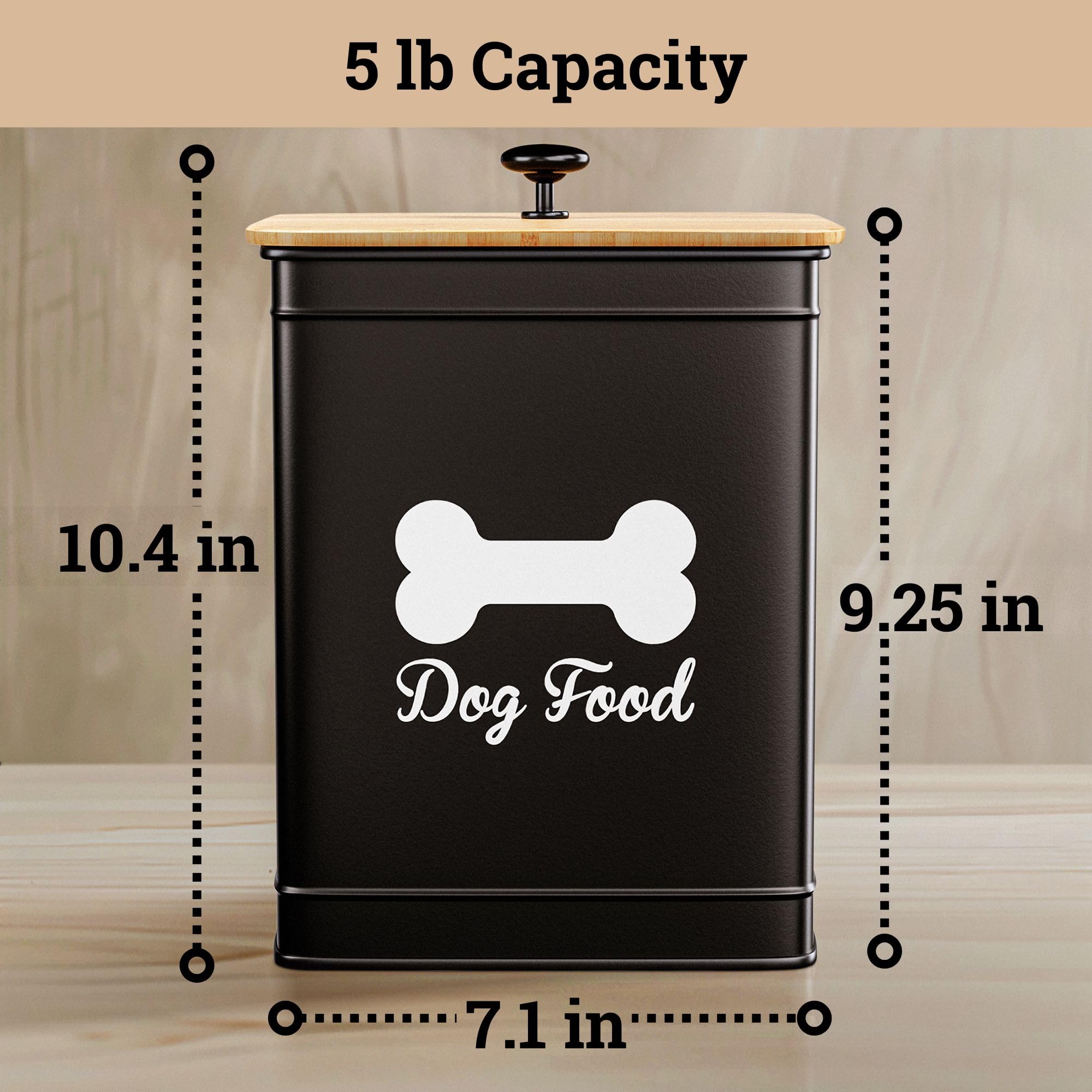 HB Design Co Ensemble-conteneurs nourriture et friandises du chien