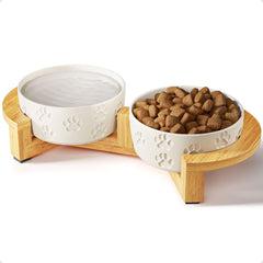 HB Design Co gamelles céramiques avec support, confort des repas pour petit chien