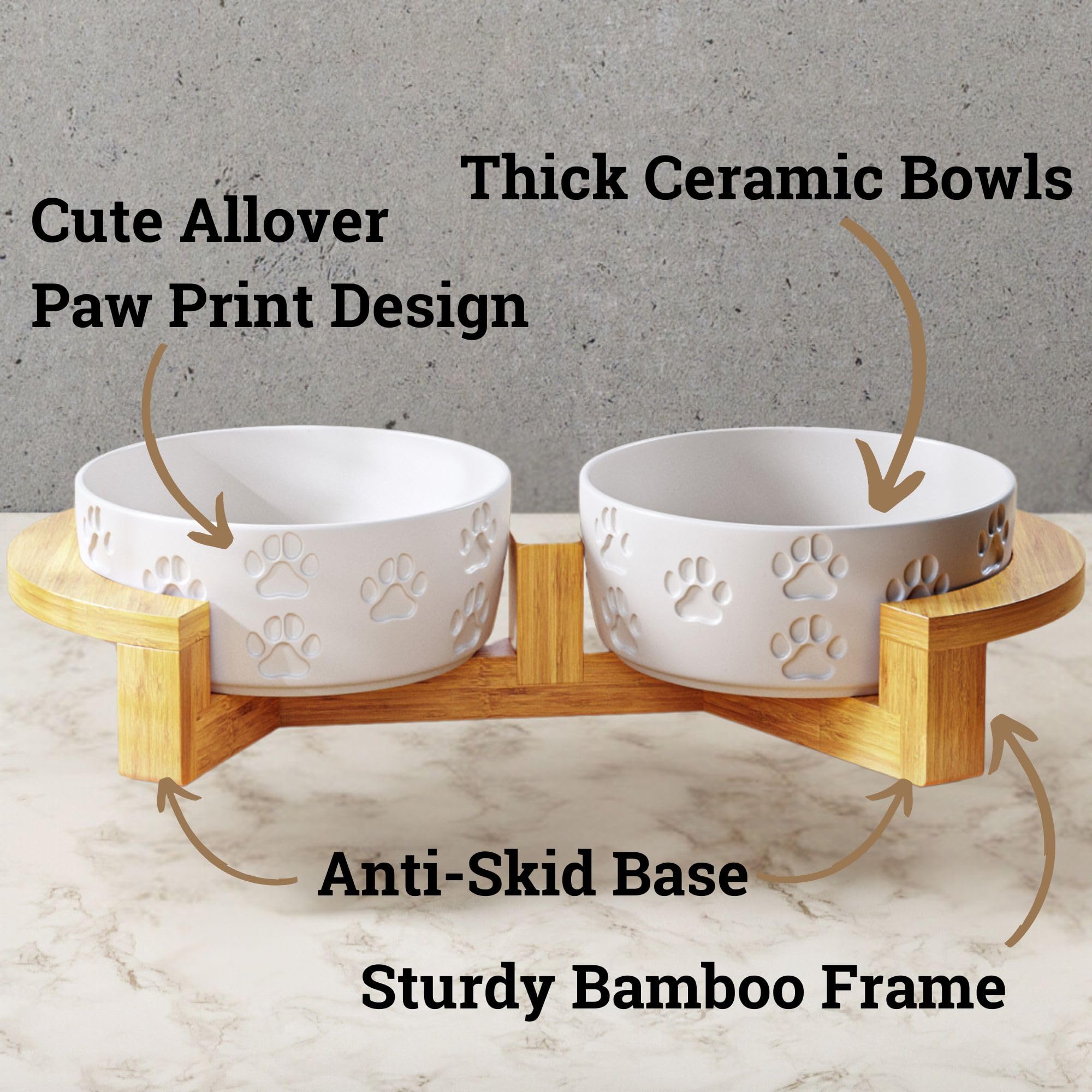 HB Design Co support en bambou antidérapant empêche le déplacement du bol
