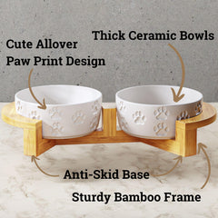 HB Design Co support en bambou antidérapant empêche le déplacement du bol