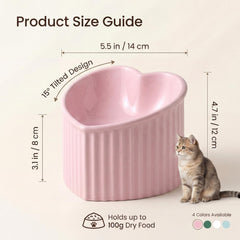 HCHLQLZ gamelle chat rose centre la nourriture pour eviter les debordements.