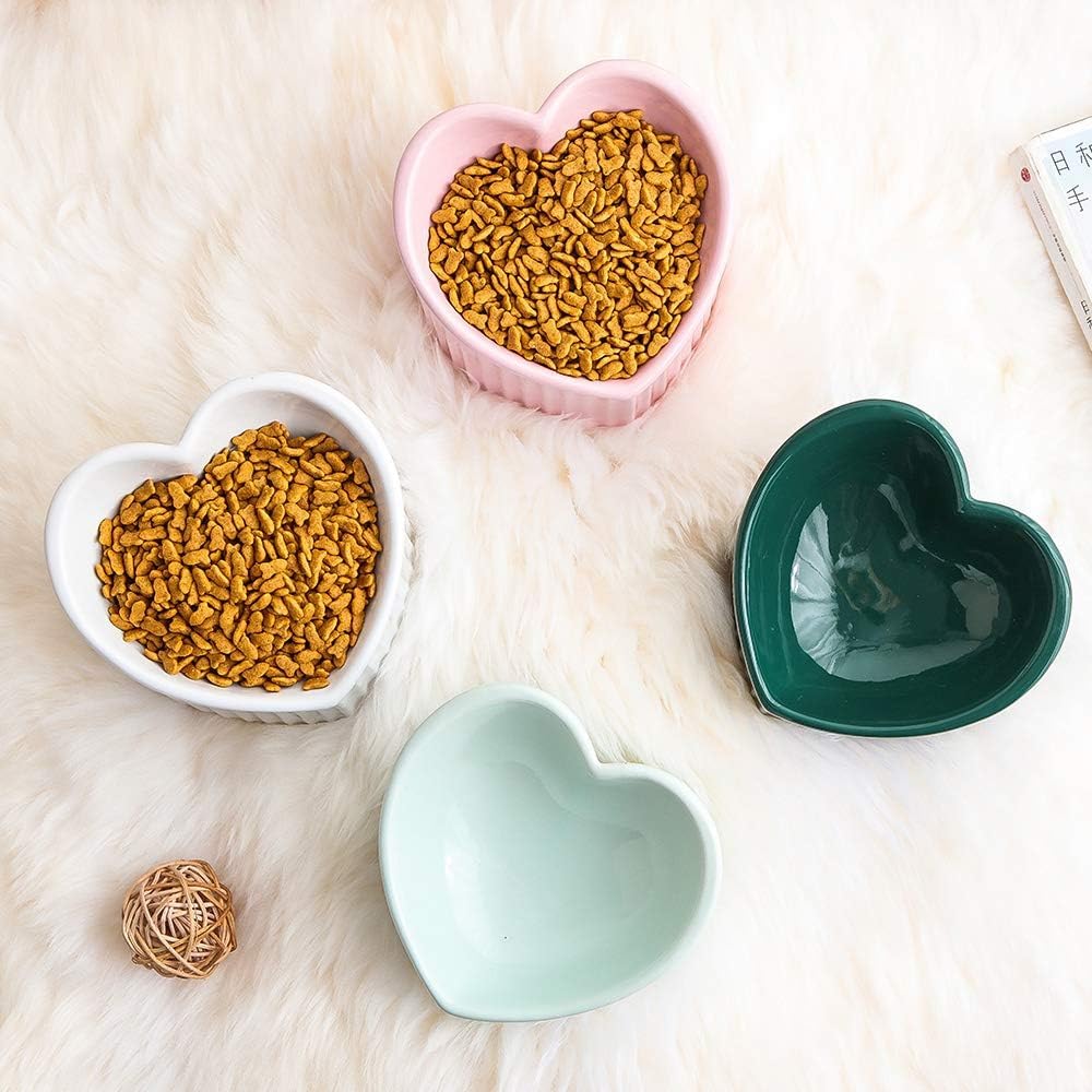 HCHLQLZ gamelle chat rose design ergonomique facilitant les repas.