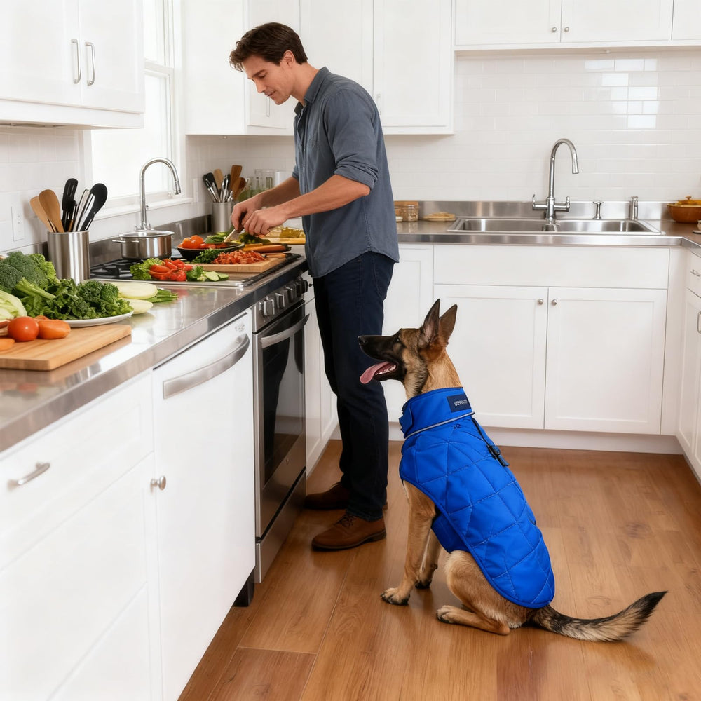 Gilet poids HCHYEY bleu, entretien pratique et nettoyage rapide.
