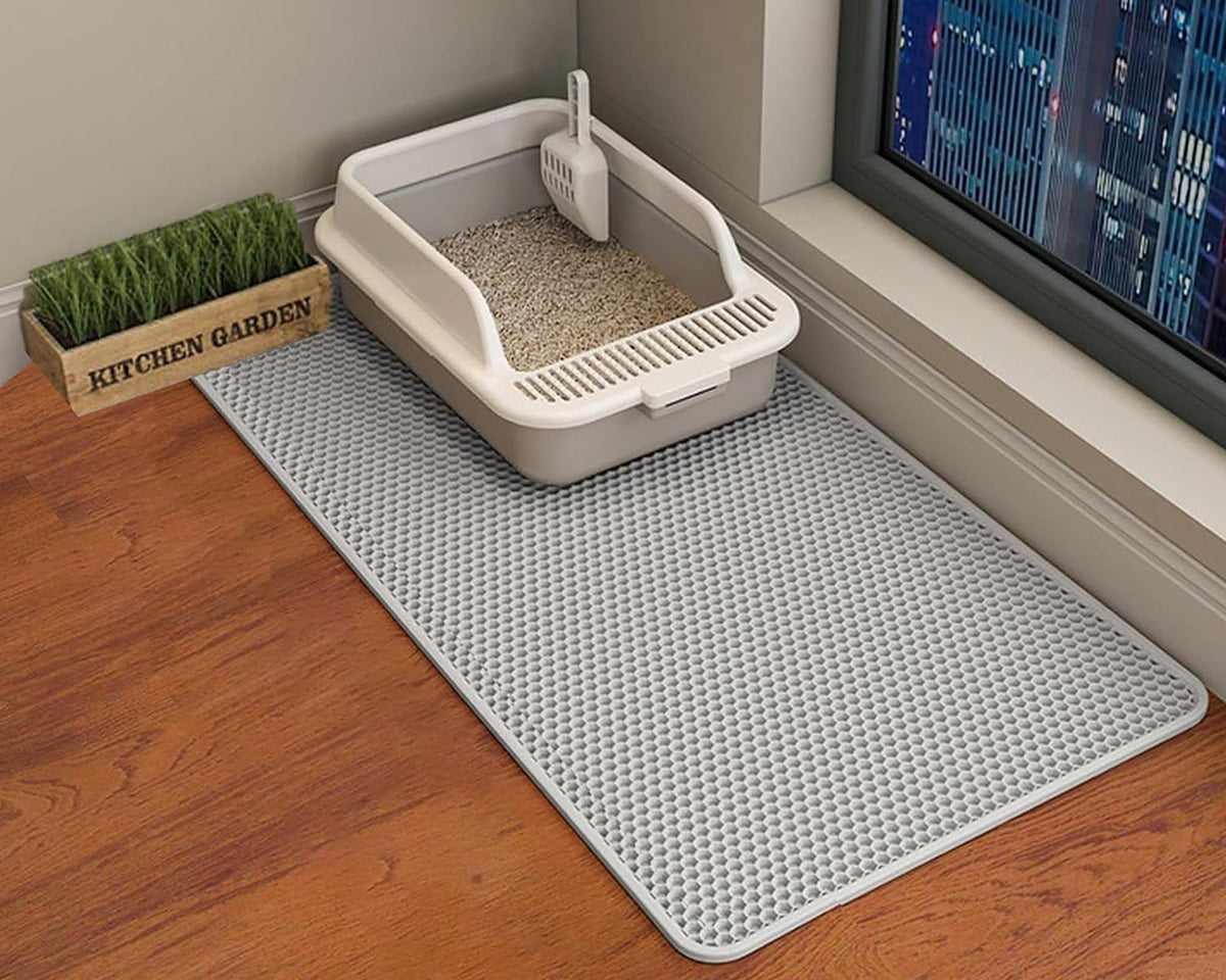 HCY&WLD tapis-litière 45x26 gris capture les débris et garde le sol propre.