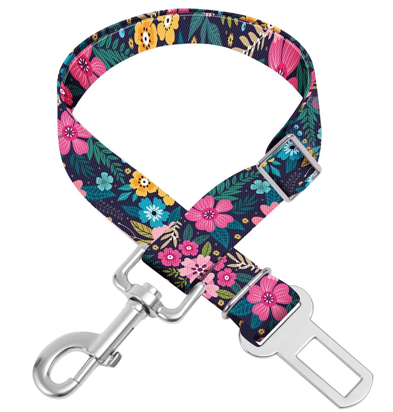 HCYPCV ceinture sécurité florale ajustable 20-33 pouces pour trajets sécurisés.