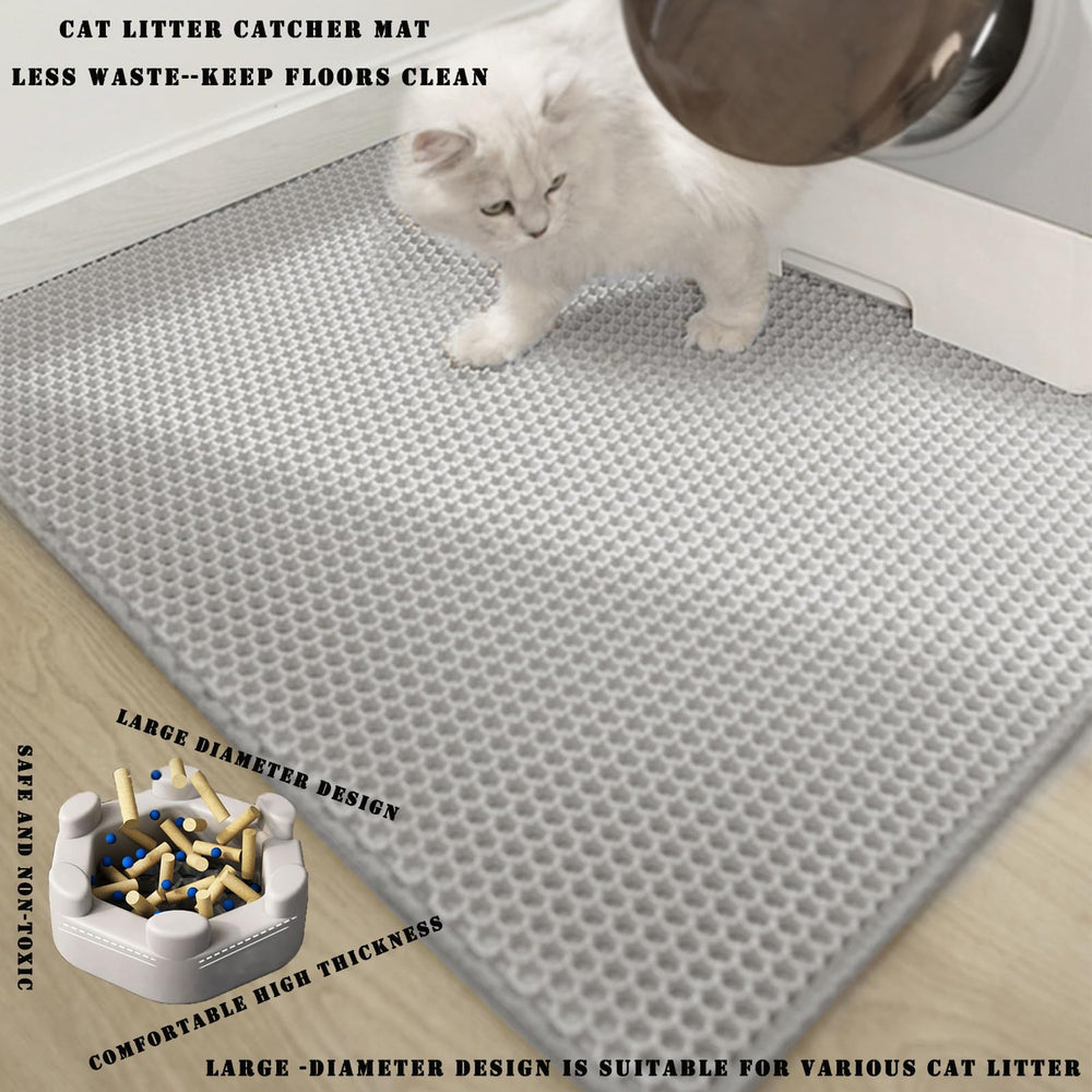 HCY&WLD tapis-litière double-couche, nettoyage facile et récupération de la litière