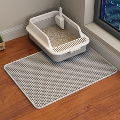 HCY&WLD tapis-litière double-couche, capture les grains, sol propre