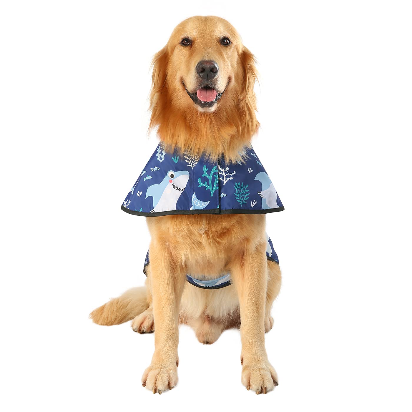 Poncho imperméable HDE avec ouverture pour laisse lors de pluies.