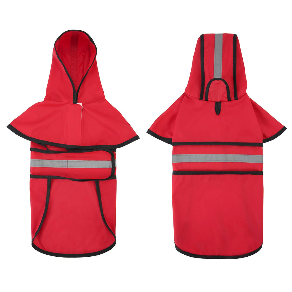 HDE poncho-pluie avec anneau-laisse permet d'attacher la laisse rapidement.