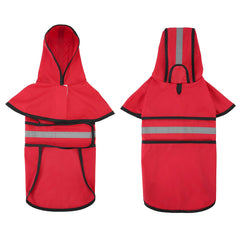 HDE poncho-pluie avec anneau-laisse permet d'attacher la laisse rapidement.