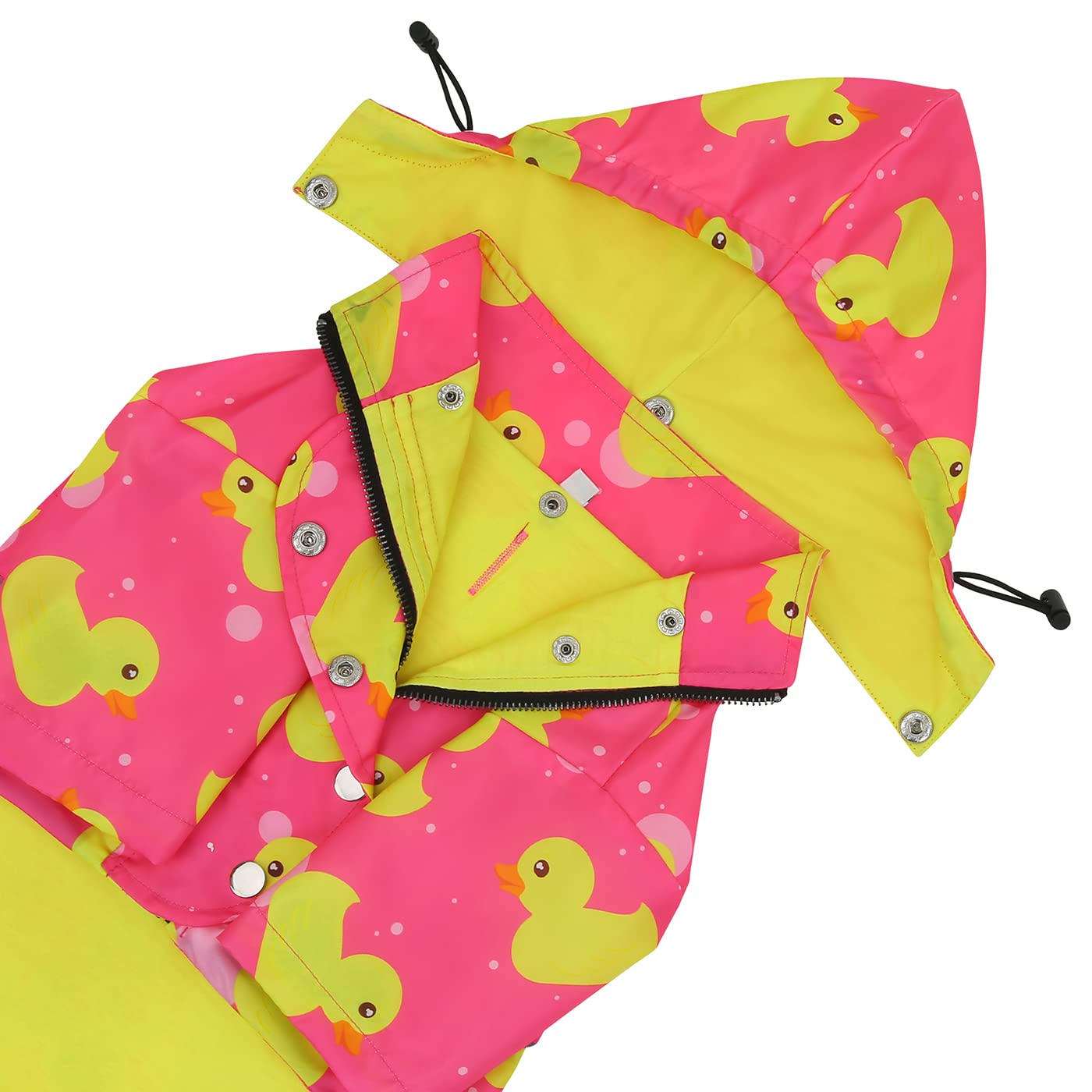 HDE imperméable chien rose capuche, look tendance et protection en pluie.