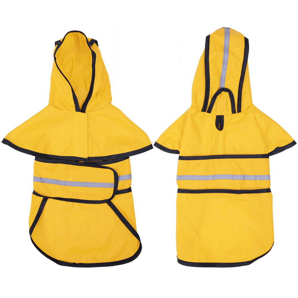 Manteau jaune HDE idéal pour visibilité accrue lors des balades.