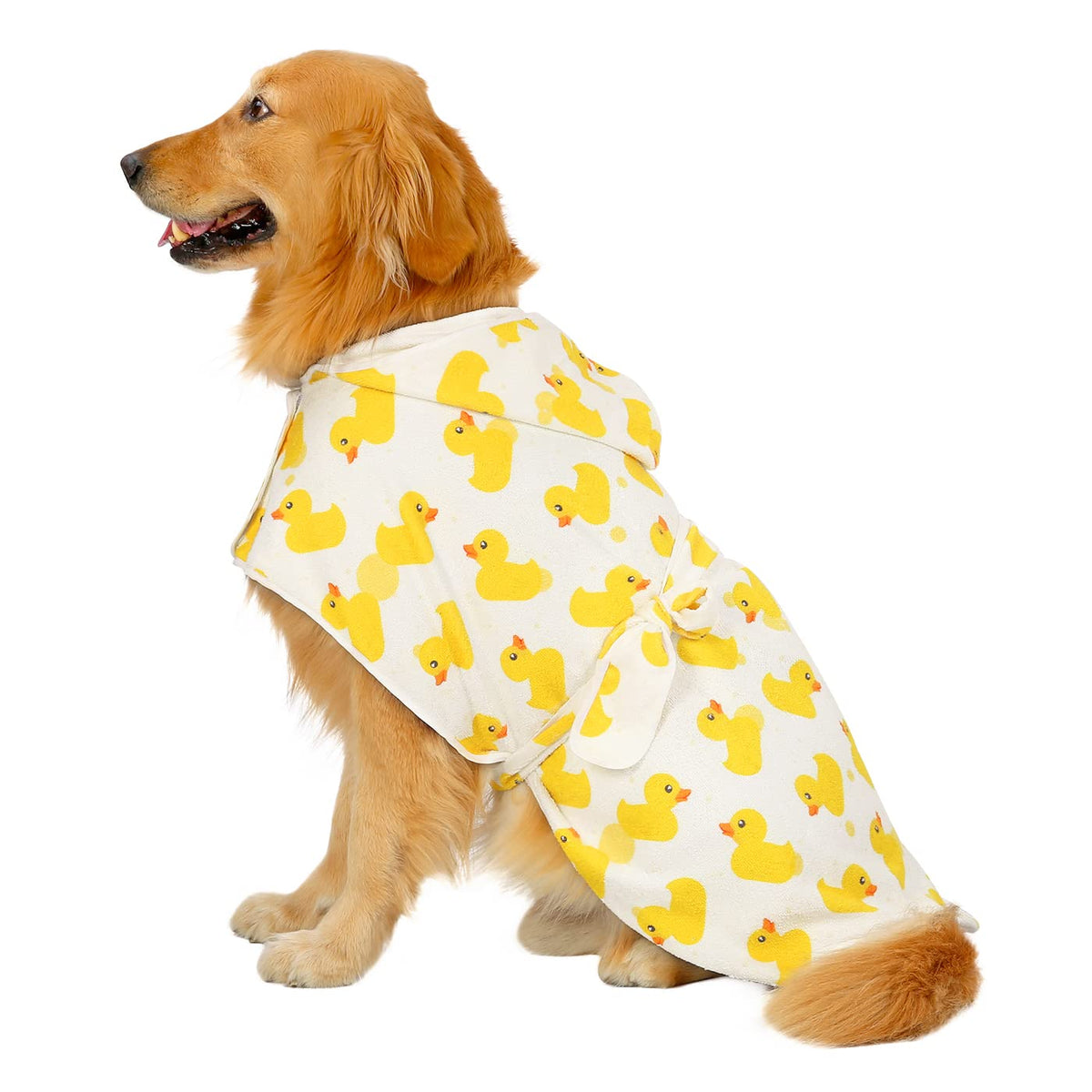HDE peignoir bain chien absorbant, absorption rapide pour un retour rapide sur canapé.