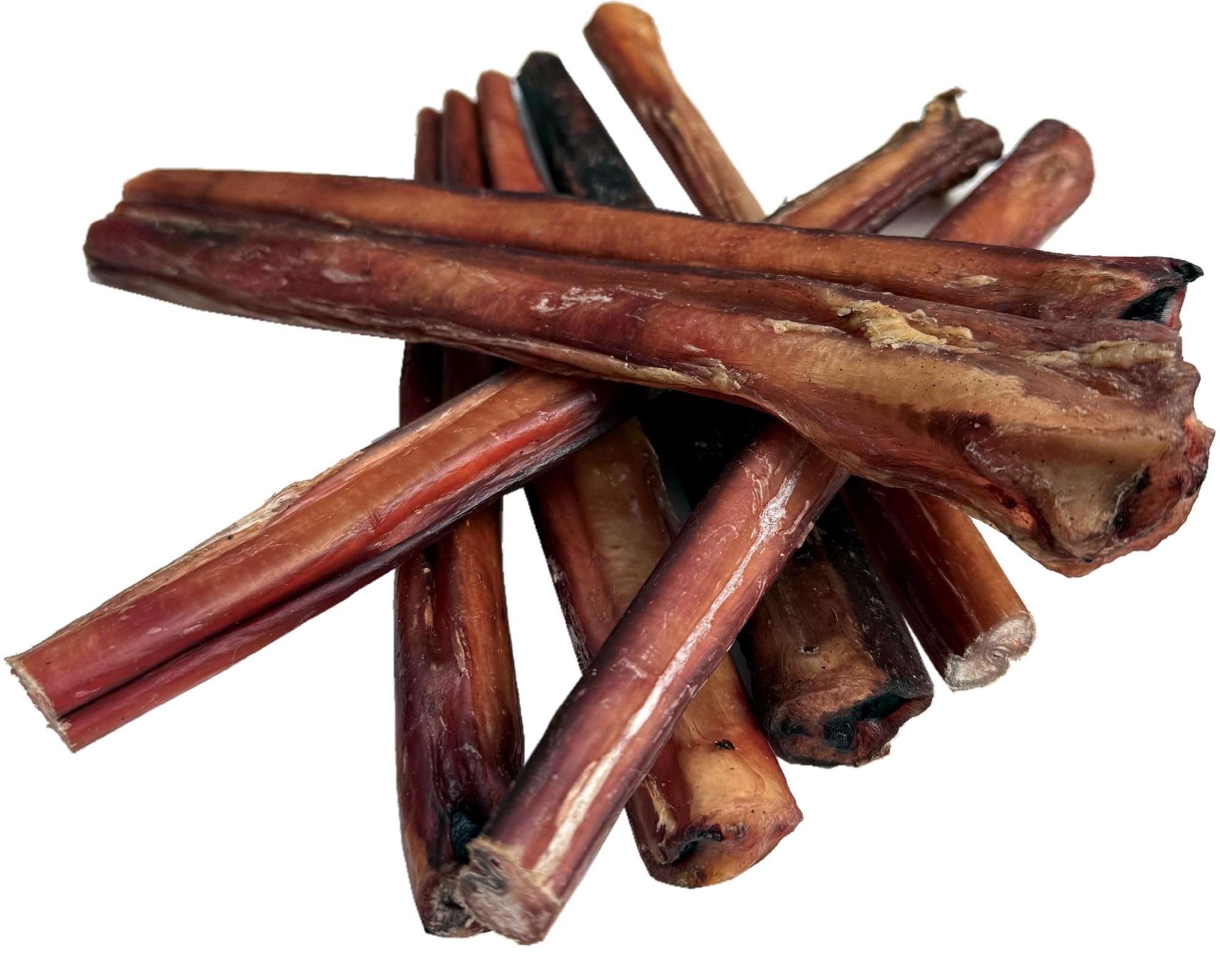 HDP Jumbo Bully Sticks 12-pouces: texture-de-la-viande, délice qui attire le chien.
