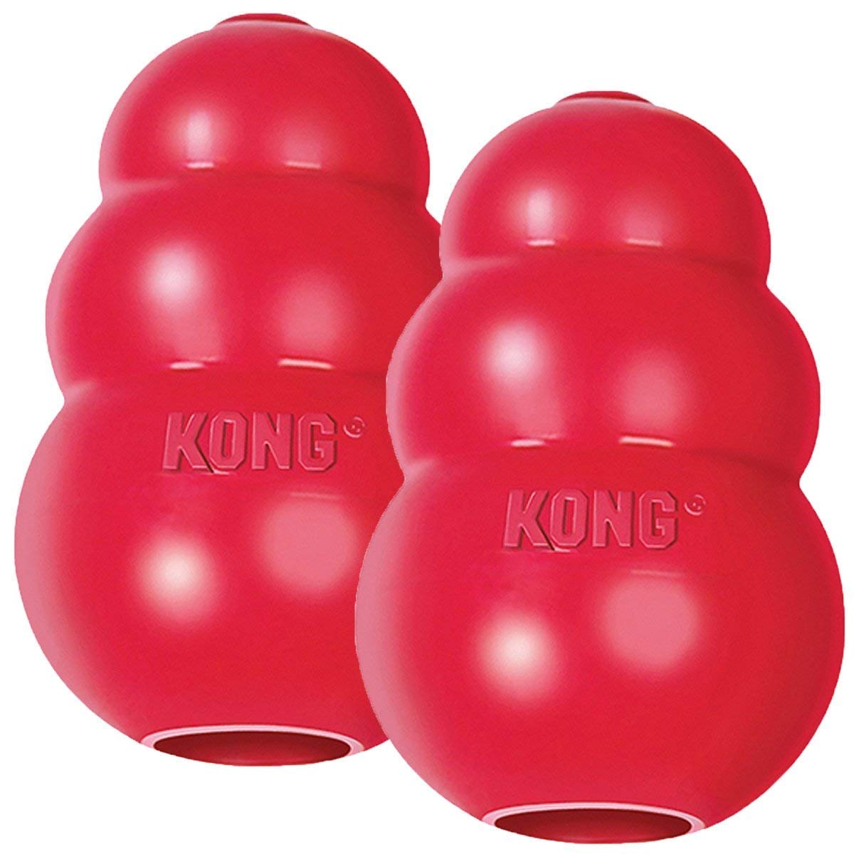 HDP Kong Classic 2-pack emballage montrant le jouet durable en caoutchouc naturel